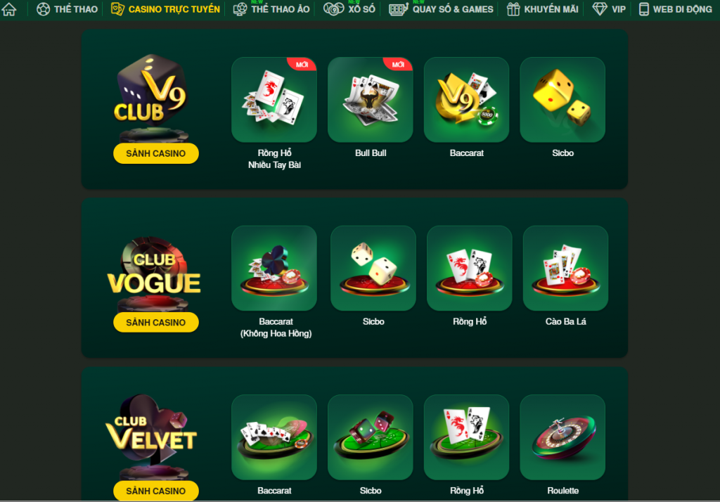 V9BET - Cá Cược Thể Thao - Casino Trực Tuyến - V9BET.COM